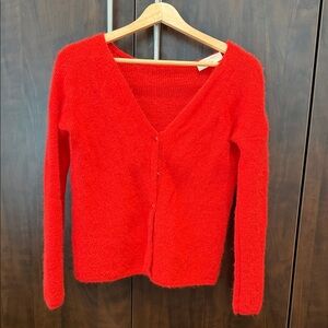 Sezane Red Barry Women's Cardigan